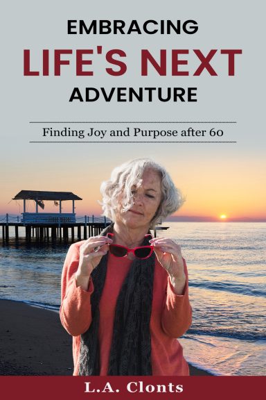 Book cover featuring a woman holding sunglasses at sunset by a pier, with the title and author's name.